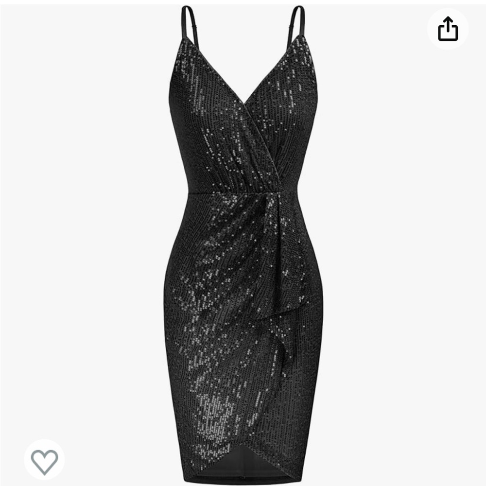 Black sequins dress size medium